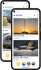 Boat24 und Caravan24 Apps auf zwei Android Smartphones